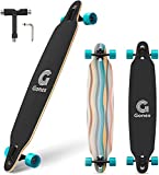 Gonex Longboard Skateboard, 42 Inch Drop Through Long Board Complete 9 Ply Maple Cruiser Carver for Girls Boys Teens Adults Beginners, Ocean Blue
