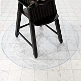 Nuby Floor Mat, Clear Circle, Protect Floors from Spills & Messes, Waterproof, 50'