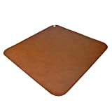 Linkidea Vegan Leather Splat Mat for Under High Chair Floor Protector (39.37' L x 39.37' W)