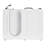 Empava White 53 Drain Quick Fill Walk-in Whirlpool Bath Tub with Left Side Door