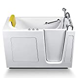Energy Tubs Walk-in Bathtub 30 in. x 60 in. Luxury Whirlpool Massage + Faucet Set (White) (Right Drain)