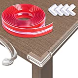 Baby Proofing, Edge Protector Strip, Soft Corner Protectors for Kids, 9.84ft Pre-Tape Adhesive Corner Protectors with 4 Corner Guards, Clear Edge Protectors for Furniture, Cabinets, Tables, Drawers