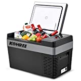Kohree Portable Refrigerator 12 Volt Refrigerator Fast Cooling Small Freezer (-7.6℉-50℉), 26 Quart (25 Liter) Electric Coolers for Vehicles, Truck, RV, Boat, Camping and Travel-12/24V DC and 110V/240V AC