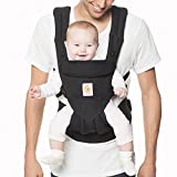 Ergobaby Omni 360 All-Position Baby Carrier for Newborn to Toddler with Lumbar Support (7-45 Pounds), Pure Black