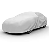 Budge Lite Car Cover Indoor/Outdoor, Dustproof, UV Resistant, Car Cover Fits Sedans up to 200', Gray