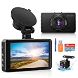 Dash Camera for Cars, Super Night Vision Dash Cam Front and Rear with 32G SD Card, 1080P FHD DVR Car Dashboard Camera with G-Sensor, WDR, Parking Monitor, Loop Recording, Motion Detection 【2022】