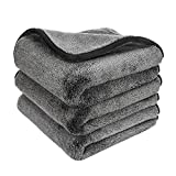 GTF Microfiber Car Cleaning Cloths, Upgraded 1200gsm Ultra-Thick Cars Drying Towel Microfiber Cloth for Car and Home Polishing Washing and Detailing 16'' x 16''(3 Pack)