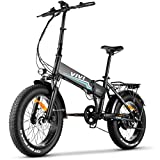 VIVI Folding Electric Bike for Adults 20' x 4.0 Fat Tire Electric Bicycle 500W/350W City Ebike 48V 10.4AH Adult Electric Bicycles with Removable Battery, Up to 50 Miles, Shimano 7-Speed Commuter Bike