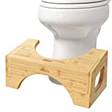 Squatty Potty The Original Toilet Stool - Bamboo Flip, 7' & 9' Height, Brown