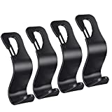 Car Seat Hooks, Headrest Hooks for Purses Groceries Bags with Metal Lock, 4 Pack Car Purse Holder