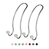 SAVORI Auto Hooks Bling Car Hangers Organizer Seat Headrest Hooks Strong and Durable Backseat Hanger Storage Universal for SUV Truck Vehicle 2 Pack (White)