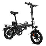 XPRIT Folding Electric Bike, Light Weight, LCD Display, Full Throttle/Pedal Assist (14'' Folding)