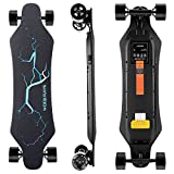 WOOKRAYS 38' Electric Skateboard with Remote, 900W Dual Motor Electric Longboard, Top Speed 25 MPH, 21.7 Miles Range, 8 Layers Maple, 3 Speed Adjustment E-Skateboard for Adult Teens