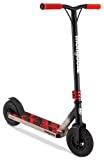 Mongoose Tread Youth/Adult Freestyle Dirt Kick Scooter, Ages 8 Years and Up, Air Filled Tires, Max Rider Weight 220 Pounds, Black/Red