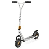 Osprey Decoy Dirt Scooter, All Terrain Scooter with Pneumatic Tyres, Off-Road Adults and Kids, Boys and Girls Kick Scooter, Silver