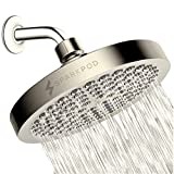 SparkPod High Pressure Rain Showerhead – Best Showerheads for Bathroom - Adjustable Angle for Ultimate Bath Shower – 1-min Installation with Extra Teflon Included (Universal Fit)(Nickel Brushed)