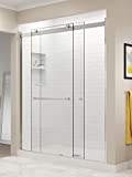 Basco Shower Door RTLA05B4870CLBN Rotolo Sliding Shower Door, Brushed Nickel, 44-48 in. Wide x 70 in. high, Clear