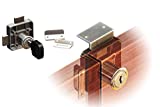Double Door Lock Safety Cabinet Locks with Keys - Kitchen Cabinet Locks for Adults Cupboard Storage Lock Easy to Install Hardware Included (Nickel)