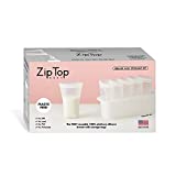 Zip Top Reusable 100% Platinum Silicone Breast Milk Storage, Made in the USA - Bag Set of 6 + Freezer Tray