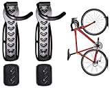 Dirza Bike Wall Mount Rack with Tire Tray - Vertical Bike Storage Rack for Indoor,Garage,Shed - Easy to install - Great for Hanging Road ,Mountain or Hybrid Bikes - Screws Included - 2 Pack