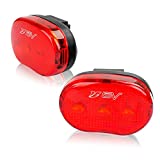 BV Bike Rear Light, Bicycle LED Taillight, Quick-Release, Weather Resistant, 1 Year Warranty, Easy to Install Cycling Safety Flashlight
