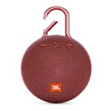 JBL Clip 3, Fiesta Red - Waterproof, Durable & Portable Bluetooth Speaker - Up to 10 Hours of Play - Includes Noise-Cancelling Speakerphone & Wireless Streaming