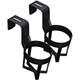 2pc Black Auto Car Vehicle Drink Cup Holders Can Bottle Container Hook for Truck Interior, Window Dash Mount