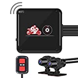VSYSTO No Screen Motorcycle Dash Cam, Full Body Waterproof Dual 1080P Front and Rear Sport Accident Proof Camera DVR for Motor Bike, Night Vision G-Sensor Loop Recording
