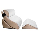 Avana Kind Bed Orthopedic Support Wedge Pillow Comfort System, 4-Piece-Set, Cloud/Camel