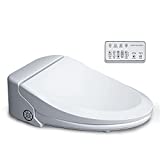 ZMJH ZMA102S-W Electronic Smart Bidet Toilet Seat,Self Cleaning Hydroflush,Hybrid Heating,Heated Dryer,Nightlight,Vortex Wash, remote control,White (Elongated)
