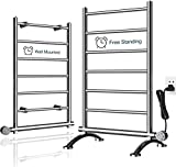 AVONFLOW Heated Towel Warmer Racks with Timer for Bathroom Freestanding & Wall Mounted 250W Towel Heater