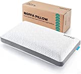 NOFFA Soft Memory Foam Bed Pillow, Orthopedic Sleeping Pillow Flat, Best for Side, Back and Stomach Sleepers, Neck Support Cervical Deep Sleep Pillow (27.6' x 15' x 4.7')