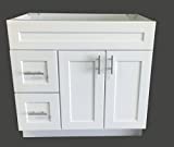 White Shaker Single-sink Bathroom Vanity Base Cabinet 36' Wide x 21' Deep WS-V3621D