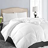 EASELAND All Season Oversized King Soft Quilted Down Alternative Comforter Reversible Duvet Insert with Corner Tabs,Winter Summer Warm Fluffy,White,98x116 inches