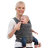 Boppy Baby Carrier—ComfyFit | Heathered Gray with Waist Pocket | Hybrid Wrap | 3 Carrying Positions, 0m+ 8-35lbs | Soft Yoga-Inspired Fabric with Integrated Storage Pouch