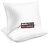 Mueller Hotel Collection Pillows for Side Sleepers, European Made, Cooling Gel Pillows Queen Size Set of 2, Pillows for Sleeping Back Stomach Sleepers, Floor Pillows & Cushions