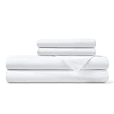 Hotel Sheets Direct 100% Bamboo Sheets - California King Size Sheet and Pillowcase Set - Cooling, 4-Piece Bedding Sets - White