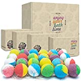 INTEYE Bath Bombs Gift Set, 24 Handmade Fizzies Rich in Essential Oil, Moisturize Dry Skin, Gifts idea for Kids, Her/Him, Wife/Girlfriend, Birthday, Christmas, Mothers Day