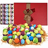 Bath Bomb Gift Set, Family Pack Mini Bath Bombs with Reusable Bowknot, 40 Pcs Organic Bath Bombs, Natural Bath Bombs for Kids, Women & Men, Best for Christmas & Any Anniversaries