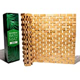 The Bath Tree XXL Bamboo Bath Mat for Shower, 34X18 Inch with Upgraded Rubber Grip Pads, Bamboo Shower Mat Bamboo Mat