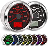 BLUERICE 7 Backlight Universal GPS Speedometer 0-120Km/h 0~80MPH 85MM GPS Speed Odometers Speed Gauges Indicators