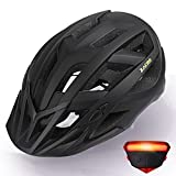 Zacro Adult Bike Helmet with Light - Adjustable Bike Helmets for Men Women Youth with Replacement Pads &Detachable Visor, Lightweight Cycling Helmet for Commuter Urban Scooter MTB Mountain &Road Biker