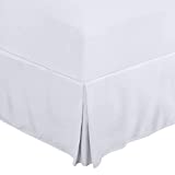 Utopia Bedding Full Bed Skirt - Soft Quadruple Pleated Ruffle - Easy Fit with 16 Inch Tailored Drop - Hotel Quality, Shrinkage and Fade Resistant (Full, White)