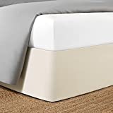 Standard Textile Circa Bed Wrap, Modern Bed Skirt Alternative with Bamboo Core (Ivory, King)