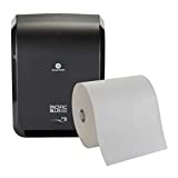 Pacific Blue Ultra 8” High-Capacity Automated Touchless Paper Towel Dispenser Starter Kit by GP PRO (Georgia-Pacific), Black Dispenser (59590) 1 White Towel Roll (26491)