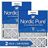 Nordic Pure 20x25x5 MERV 12 Pleated Lennox X6673_X6675 Replacement AC Furnace Air Filters 2 Pack
