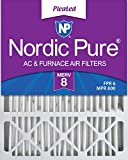 Nordic Pure 20x25x5 MERV 8 Pleated Honeywell Replacement AC Furnace Air Filters 2 Pack