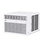 GE Window Air Conditioner 8000 BTU, Wi-Fi Enabled, Energy-Efficient Cooling for Medium Rooms, 8K BTU Window AC Unit with Easy Install Kit, Control Using Remote or Smartphone App