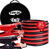 TOPDC Jumper Cables for Car Battery 16 Feet 6 Gauge -40℉ to 167℉ Heavy Duty Booster Cable with Carry Bag (6AWG x 16Ft)