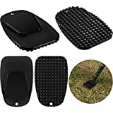 4 Pieces Motorcycle Kickstand Pad Motorcycle Stand Plate Motorcycle Foot Support Plate for Christmas Gift, Park Your Car in The Snow Slippery Road Hot Asphalt Road and Grass, Sand Ground, Black